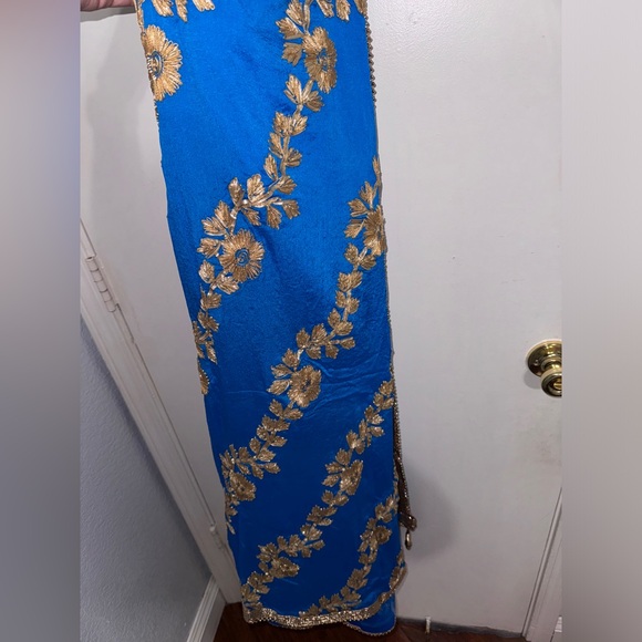 Orange and Blue Indian Suit - Picture 6 of 7